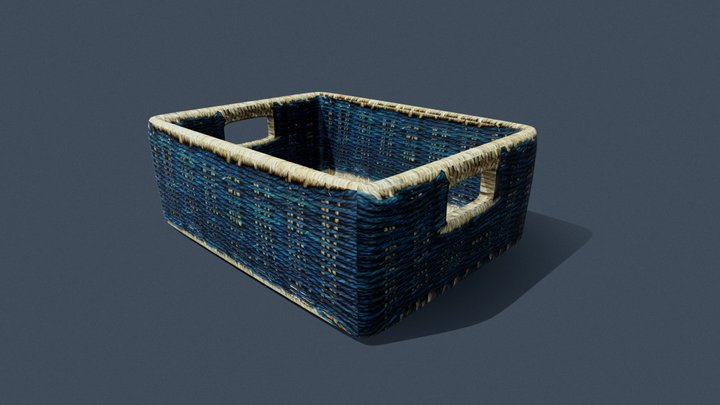 Indian Towel Basket 3D Model