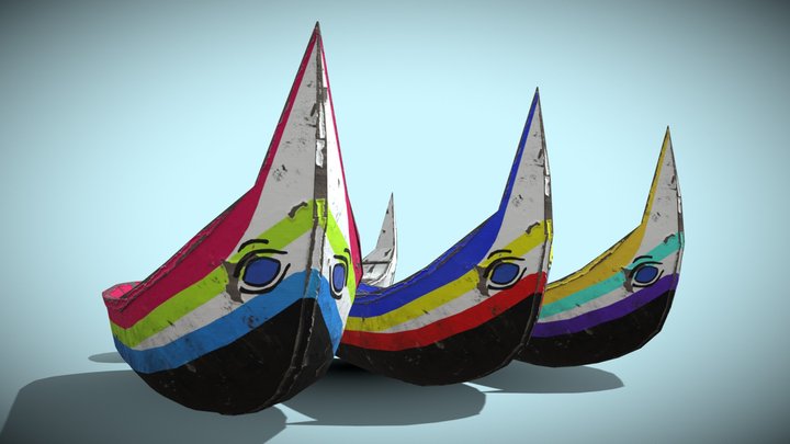 Boat Nazare Pack 3D Model