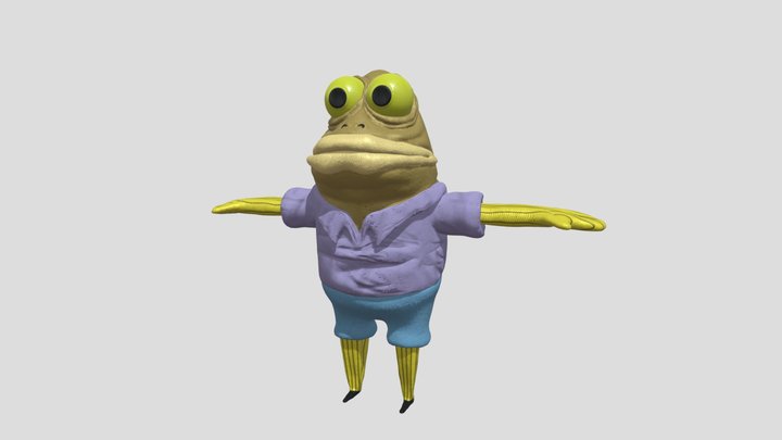 Chocolate Fish SpongeBob SquarePants 3D Model