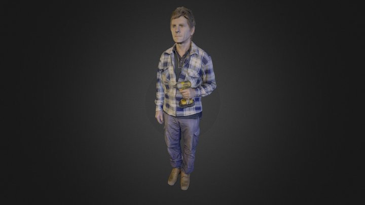 Multi coloured human scan 3D Model