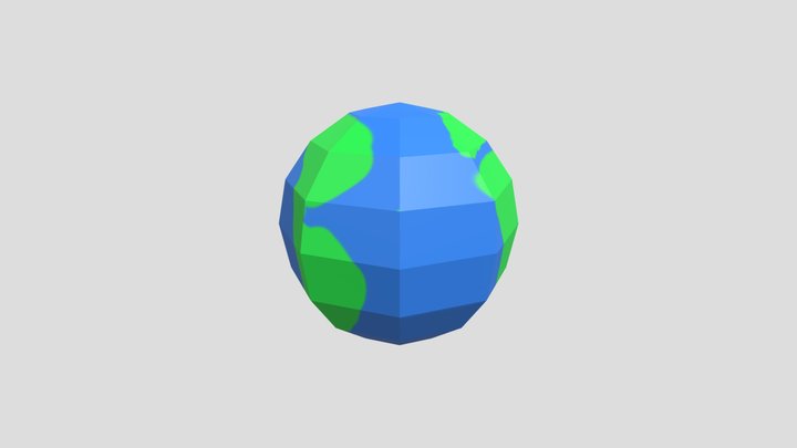 Low Poly Earth 3D Model