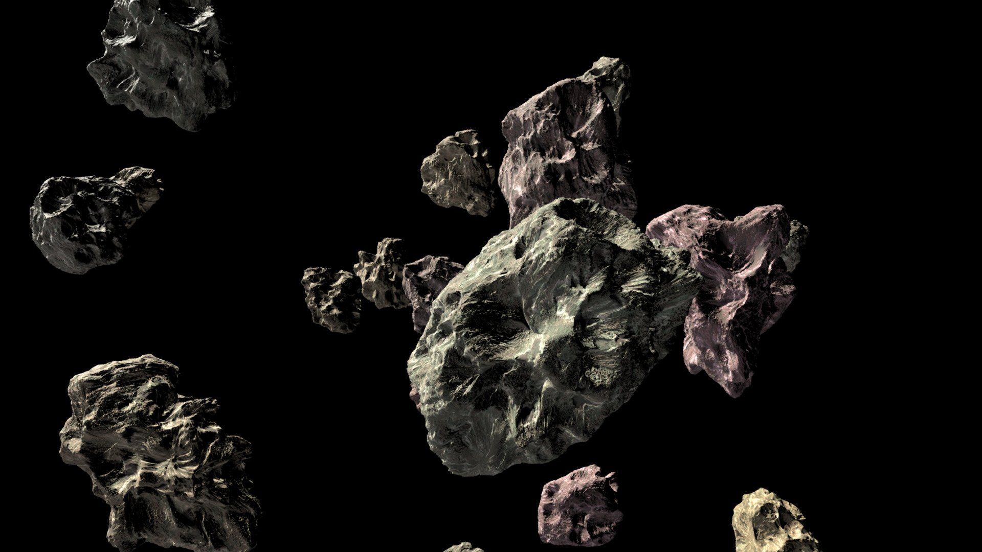 Asteroids (24 x high-Poly) - 3D model by Sereib [7ec5c7e] - Sketchfab