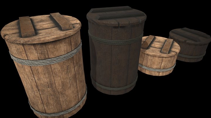 wooden barrel Japanese Wood Tool – Modelo 3D gratuito STL