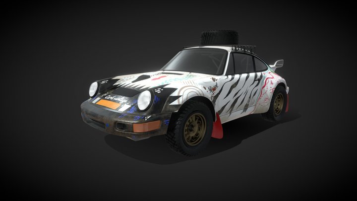 porsche dakar car&vintage 3D Model