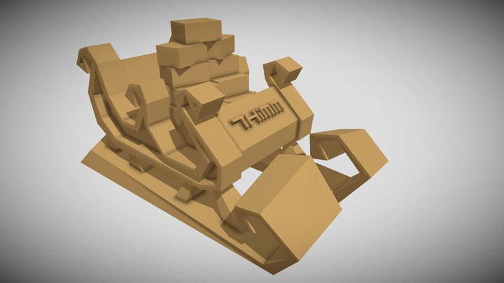 Weihnachtsmann-Schlitten 3D Model