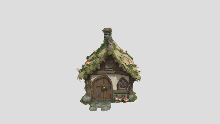 High Quality 3D Cottage Model for Game Assets 3D Model