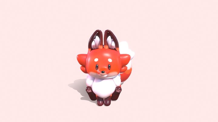 Fox_sit Figure 3D Model
