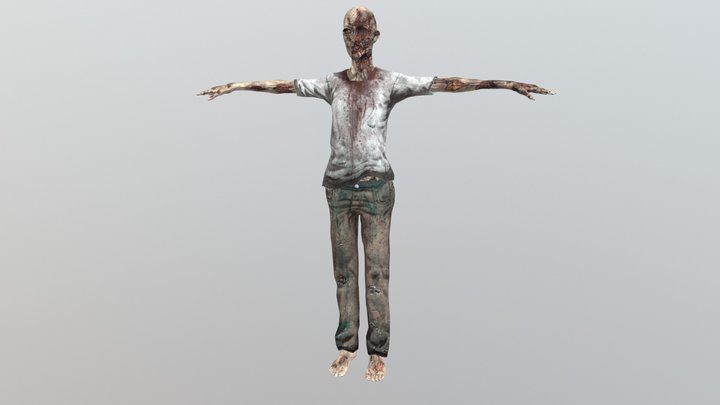 female zombie 3D Model