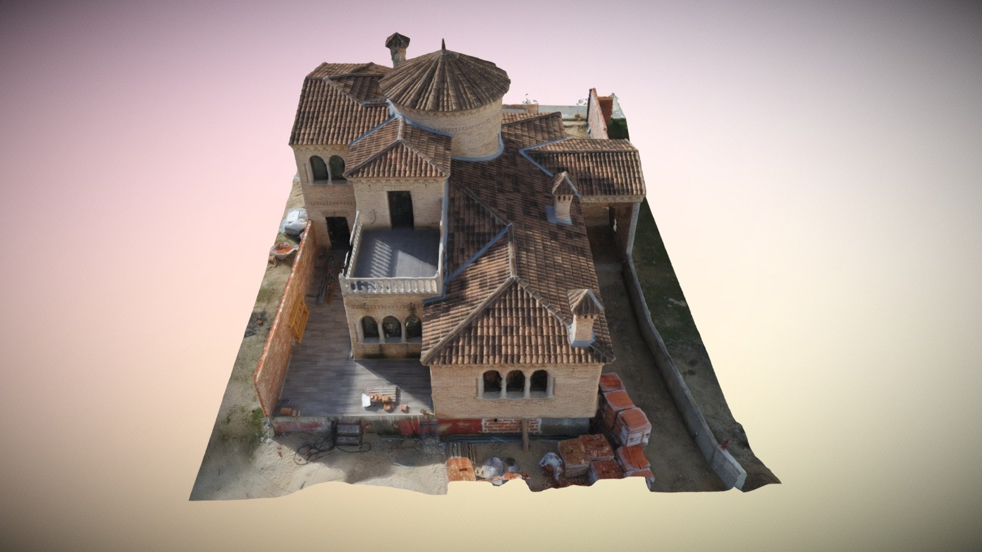 Vivienda tipo chalet con cubierta en teja arabe