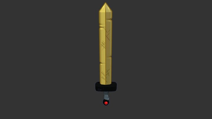 Finn's Gold Sword 3D Model