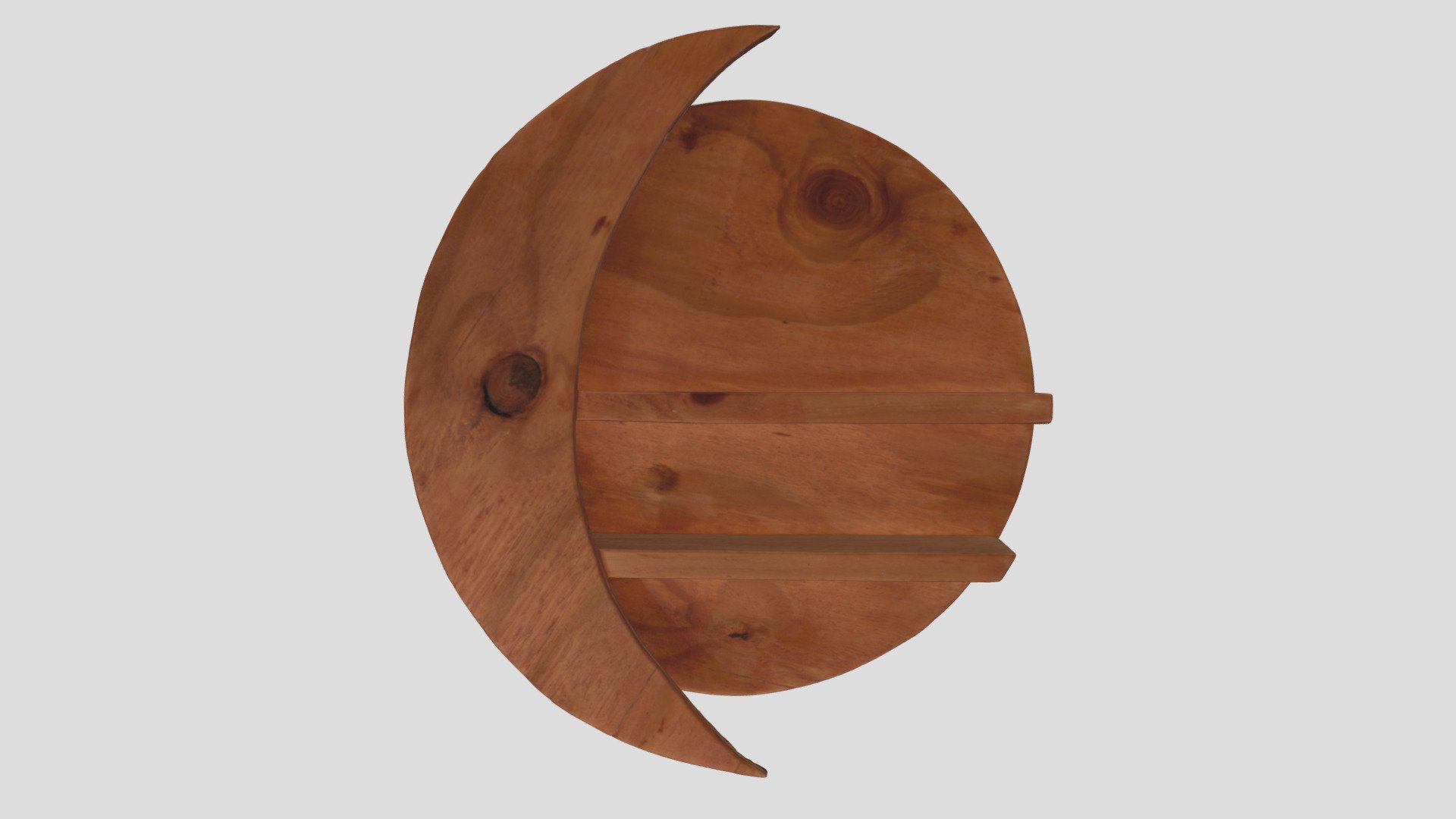Wooden Moon Shelf