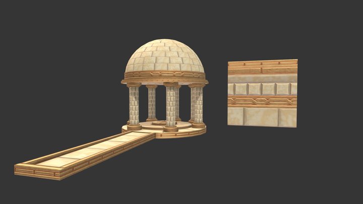 Simple Stylized TrimSheet 3D Model