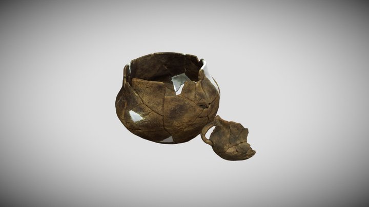 Ceramic vessel with cup (S2K5_SK18) 3D Model