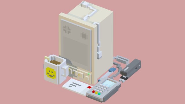 Desktop Stuff 3D Model