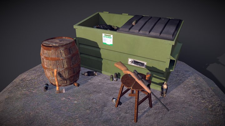 DAE 5 Finished Props - Forest Loner 3D Model