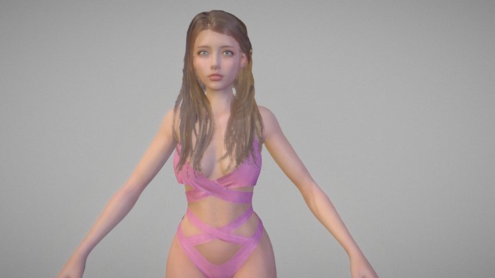 Bikini Girl 3 3D Model