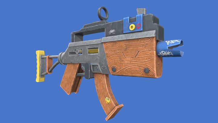 Stylized AutoGun - Game Asset 3D Model