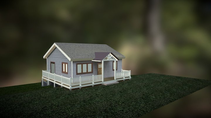 Small house with walkout basement. 3D Model