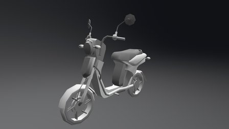 Yamaha motorcycle lowpoly 3D Model