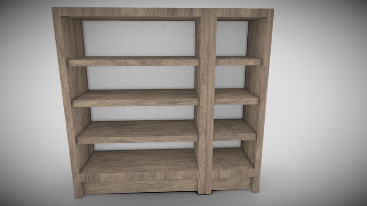 Light wood Rack 3D Model