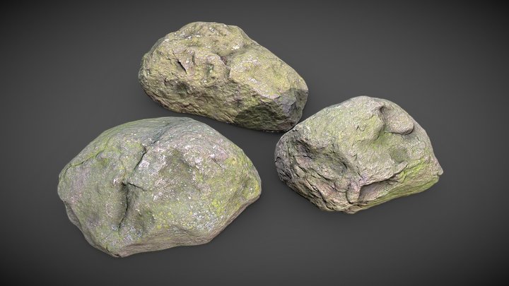 Mossy Stones, an Environmental 3D Model by Beatheart Creative Studio (Thumbnail 1 of 10)