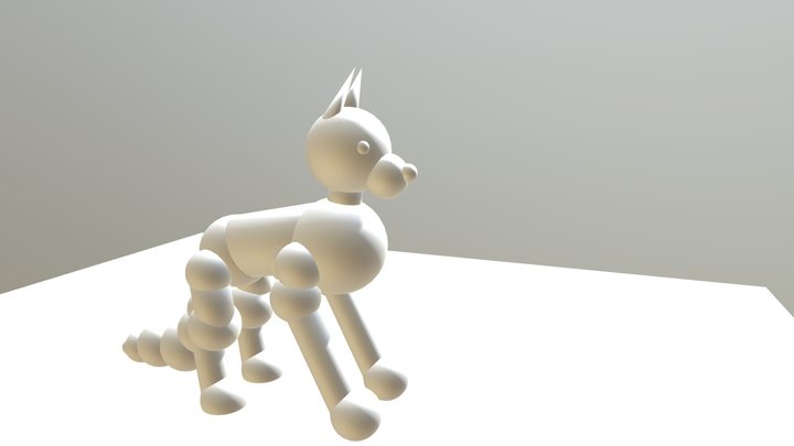 Primitive Wolf 3D Model