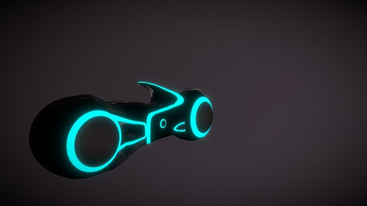 TRON inspired motorbike 3D Model