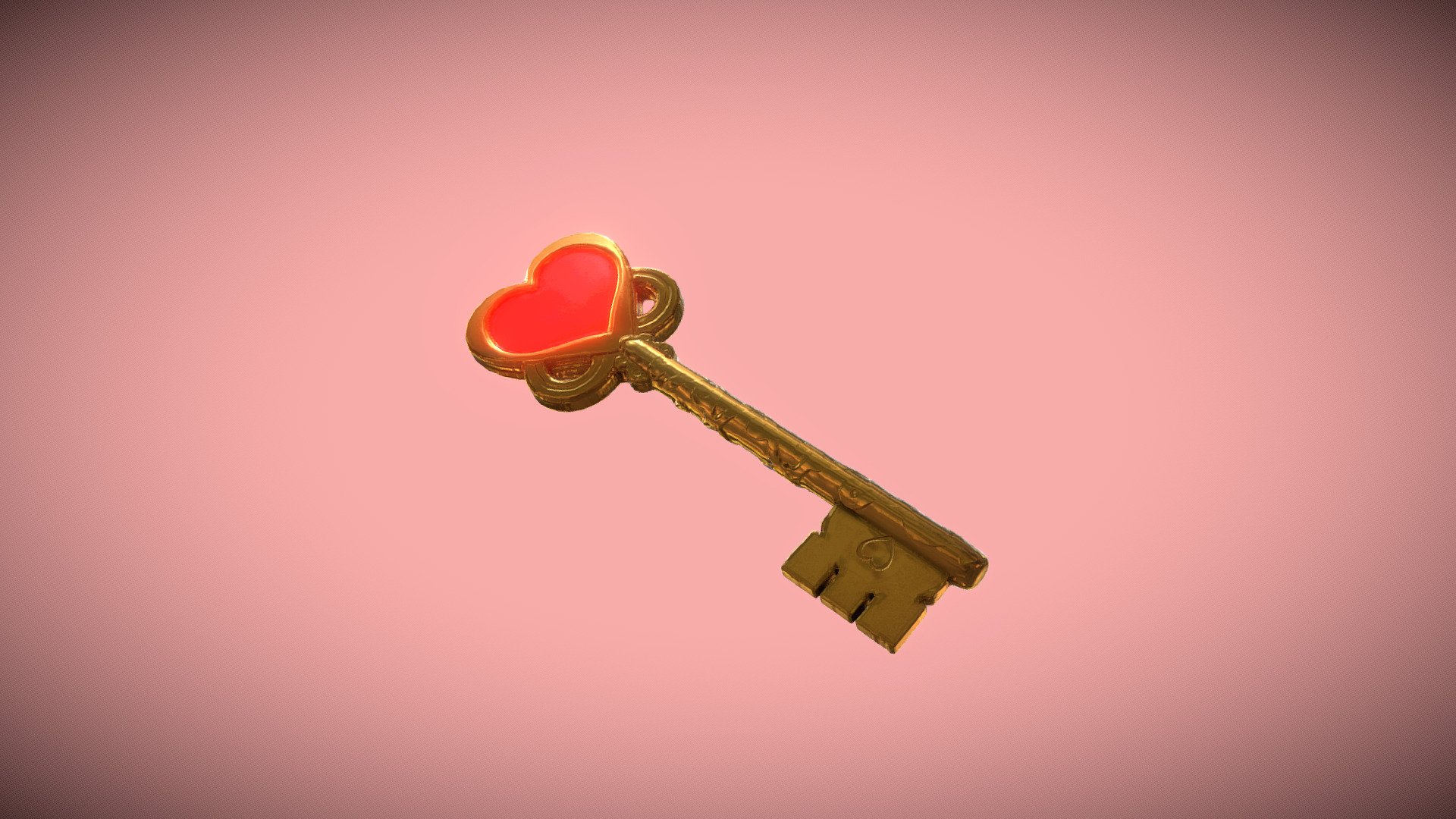 Heart Key - 3D model by benjamincolombier [7ee24c9] - Sketchfab