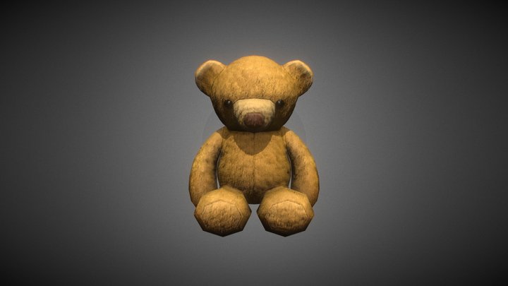 Low Poly 3D Teddy Bear 3D Model