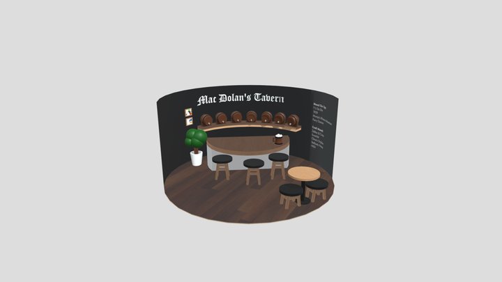 Mac Dolan's Tavern Interior 3D Model