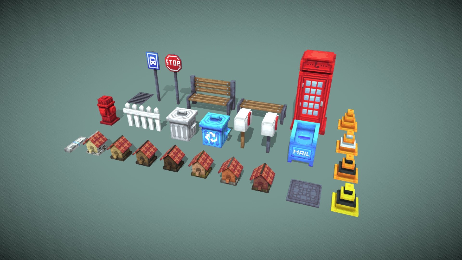 Suburban Lane Pack - 3D model by smoone (@smooone) [7ee453f] - Sketchfab