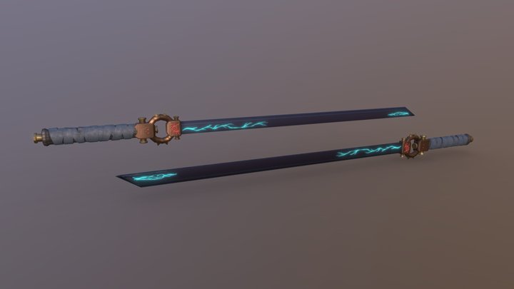 Stylized Katana 3D Model
