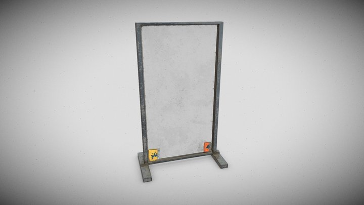 Plexiglass Blast Shield 3D Model