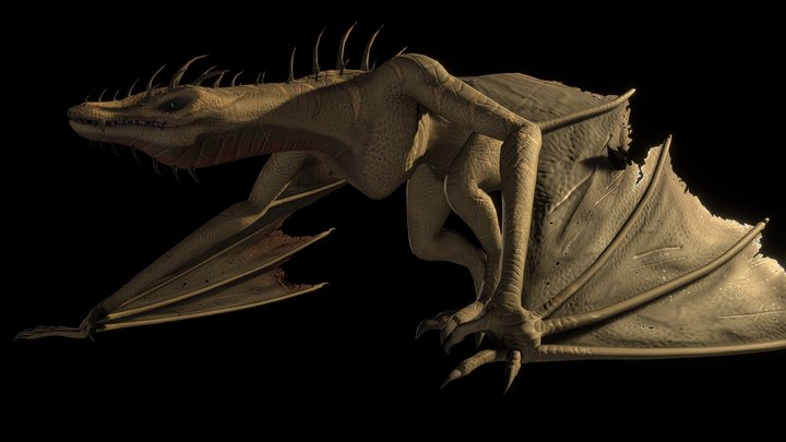 Prowler Dragon Variant Rig 3D Model