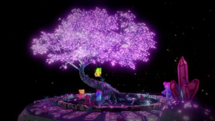 Gummy Bears In Space 3D Model