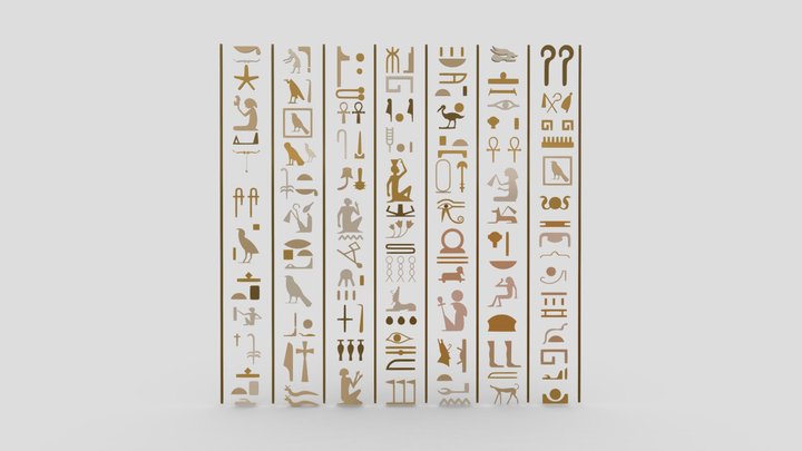 Egyptian Symbols - 007 3D Model