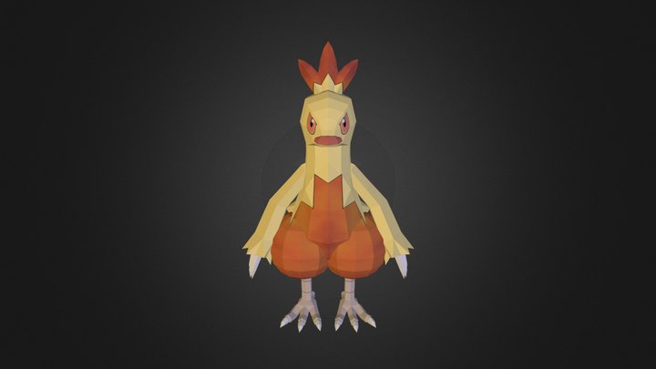 Combusken Pixelmon 3D Model