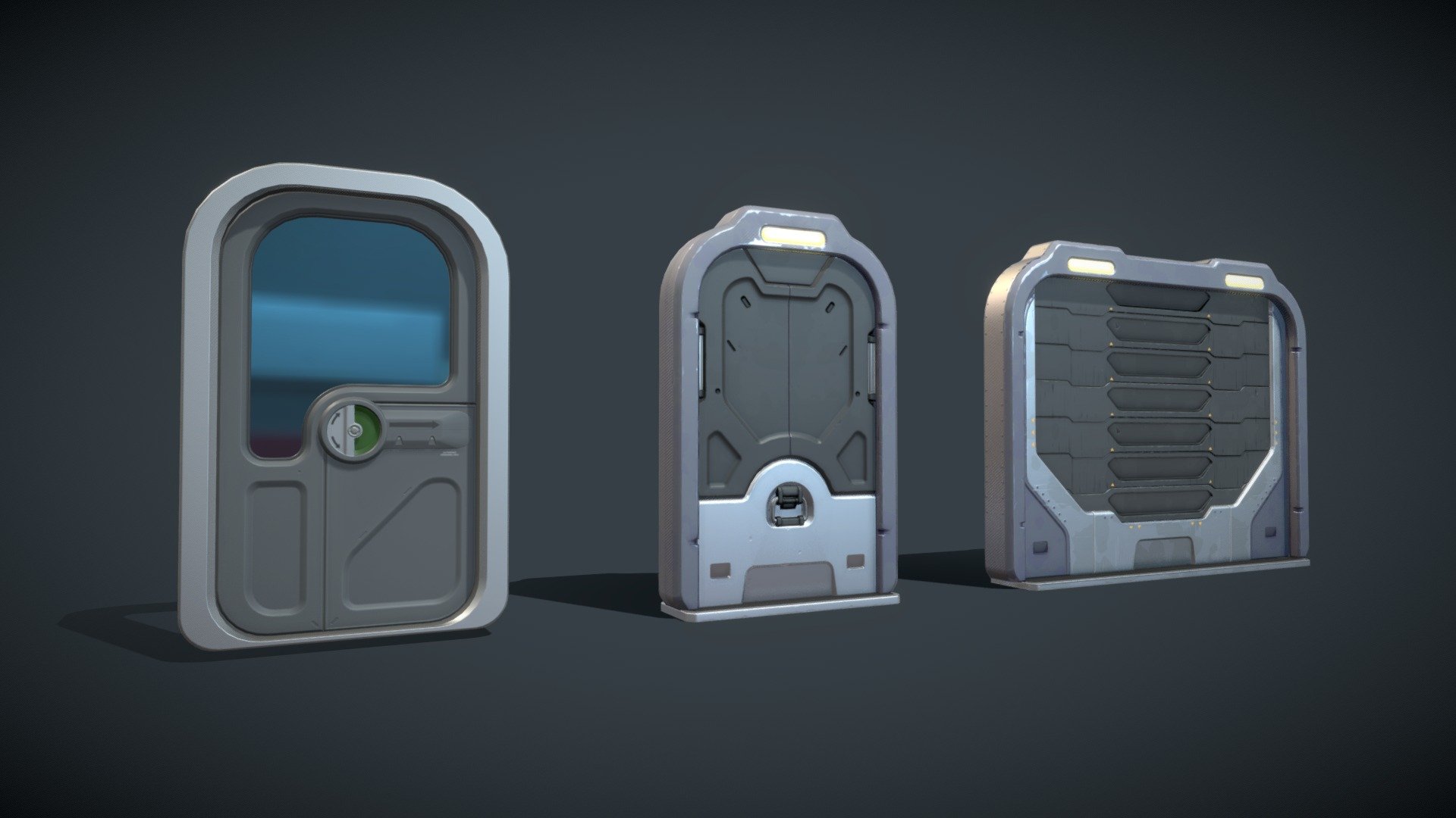 Sci-fi Door pack - Buy Royalty Free 3D model by PolySquid (@PolySquid ...