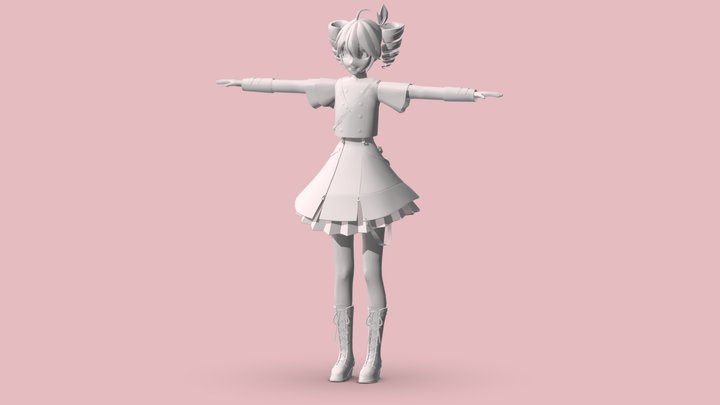 Kasane Teto Synthesizer V WIP 3D Model