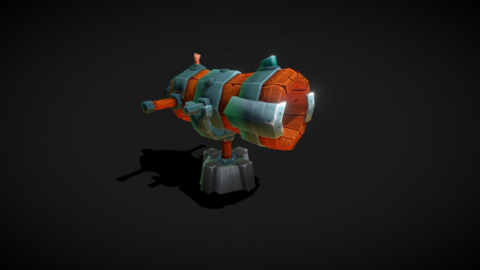 Hand-Painted Stylized Cannon