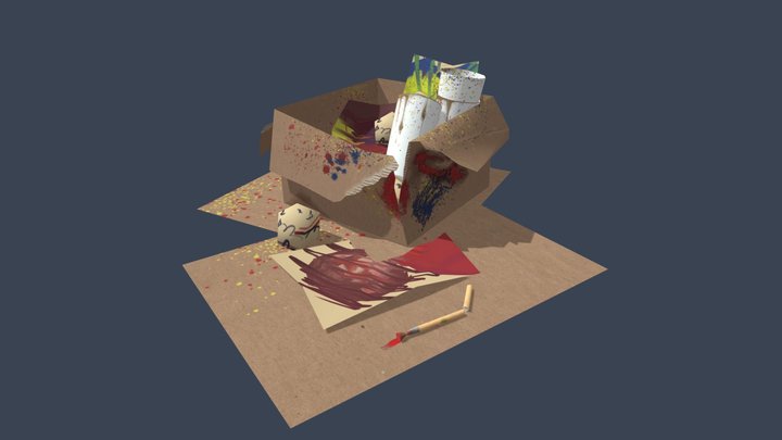 Trash Box 3D Model