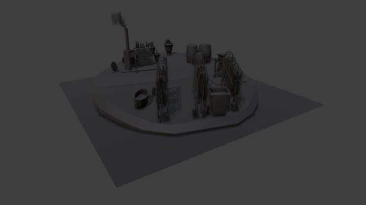 DAE 5 Finished props - Grandma House 3D Model