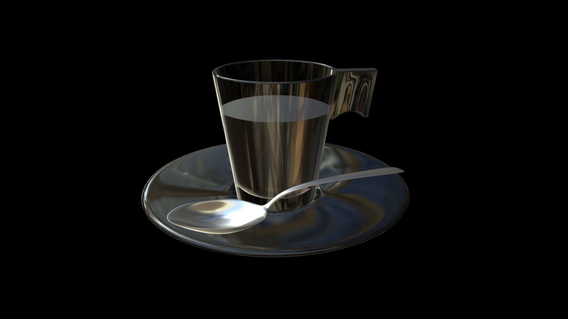 Coffee in glass cup