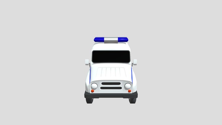 Uaz 2924 Police 3D Model