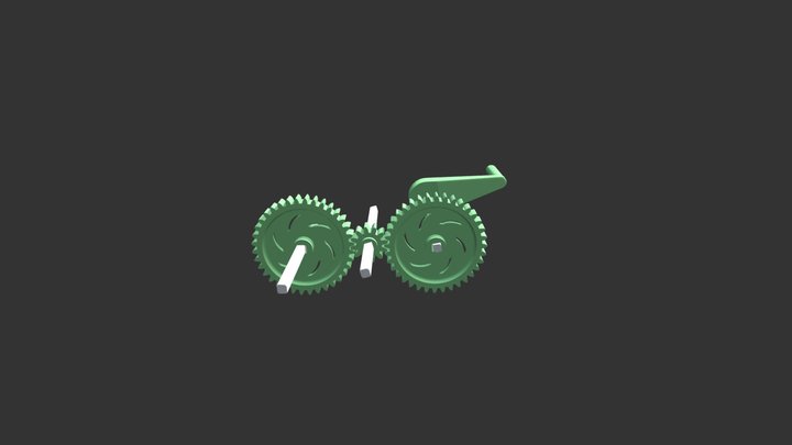 Gear Train With Idler 3D Model