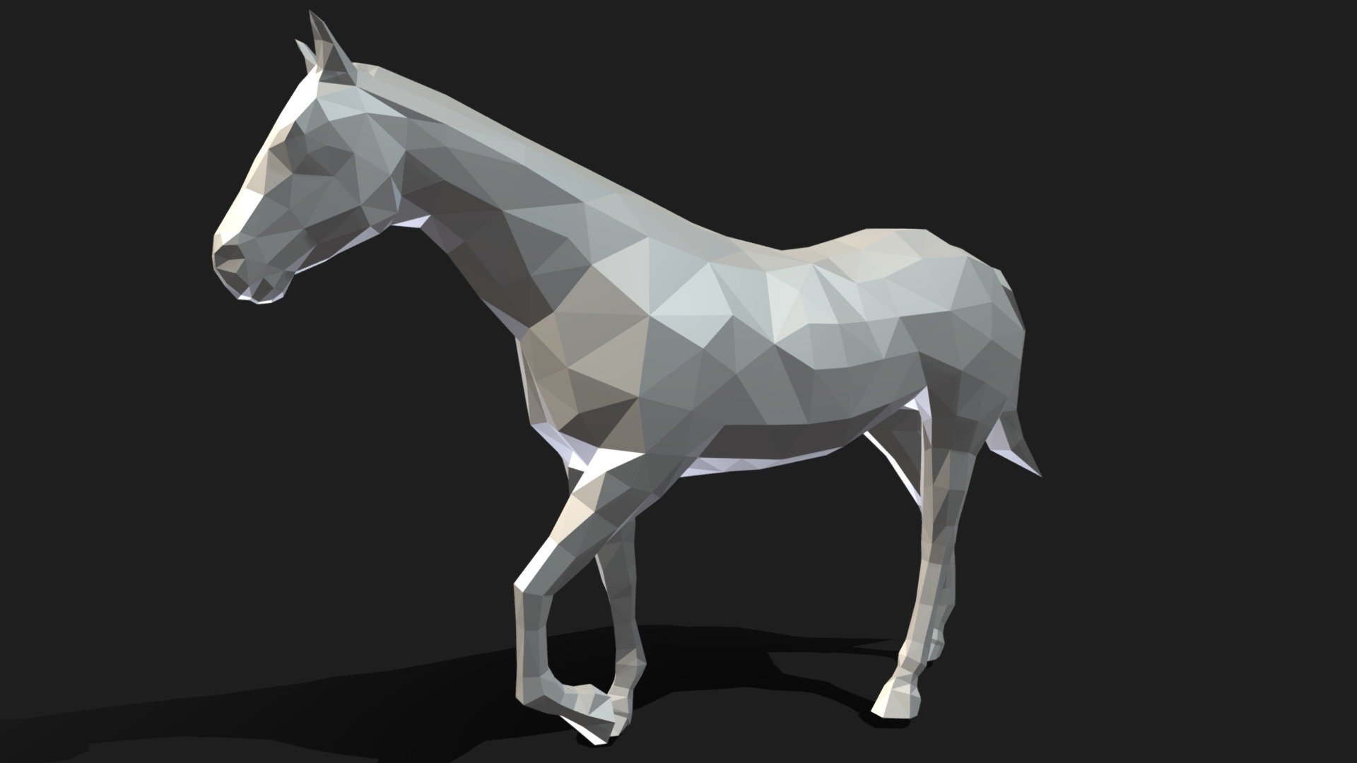 Poly Art Horse - With STL Files
