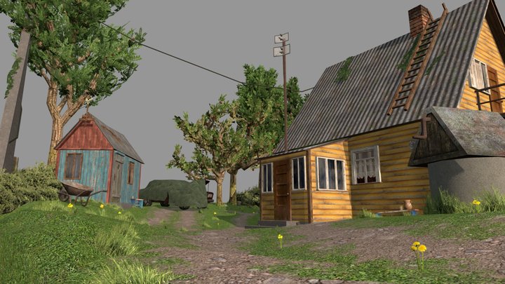 DAE Diorama - Grandma's House 3D Model