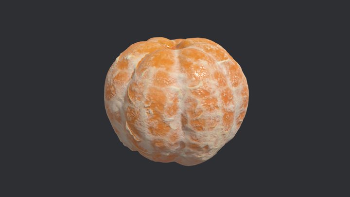 Tangerine - Peeled 3D Model