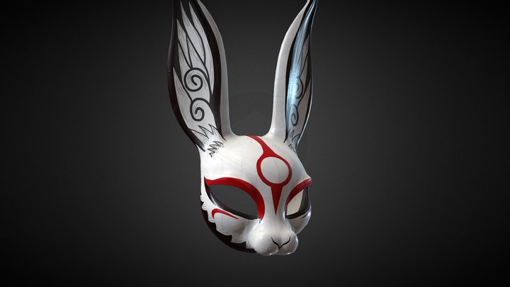 Japanese rabit Mask 07 3D Model