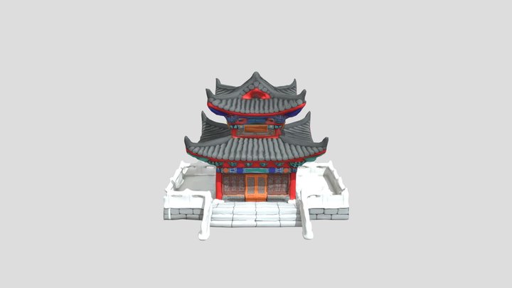 Temple of the Curved Eaves 3D Model